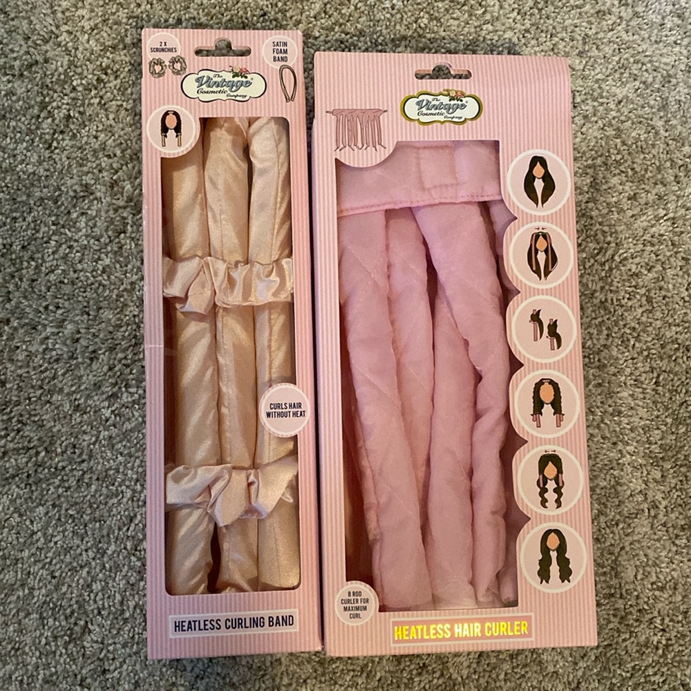 New In Box. Set of Two Heatless Hair Curlers.